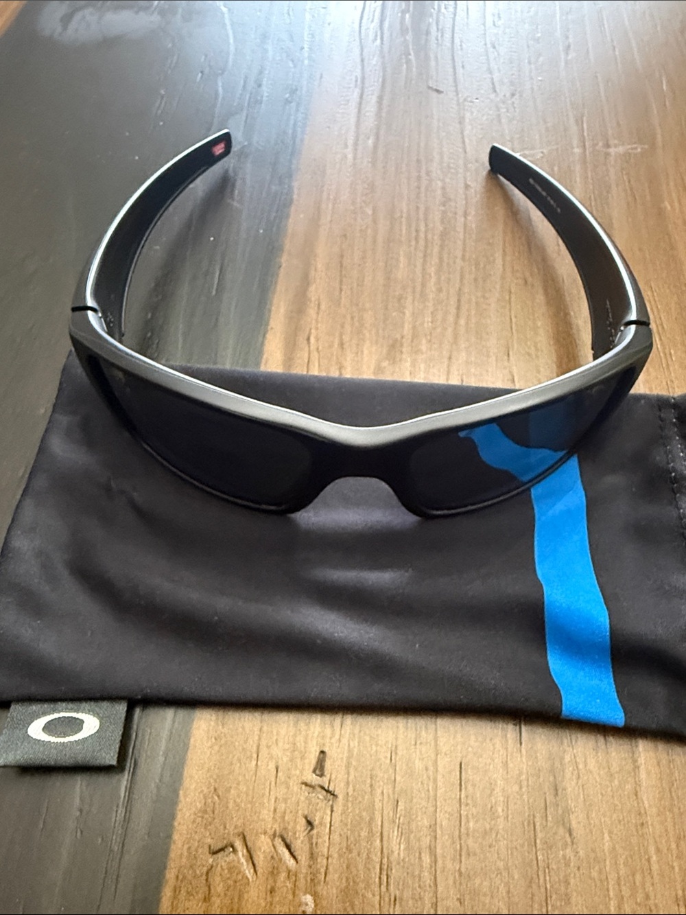 Oakley Fuel Cell, thin blue line with Microfiber Pouch- Never worn!